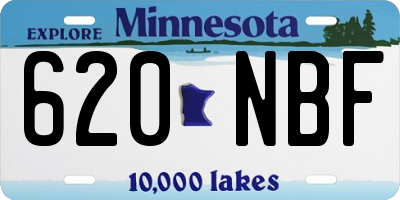 MN license plate 620NBF