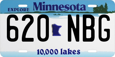 MN license plate 620NBG