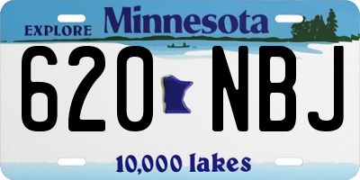 MN license plate 620NBJ