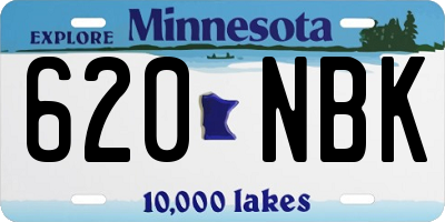 MN license plate 620NBK