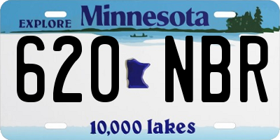 MN license plate 620NBR