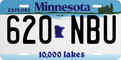 MN license plate 620NBU