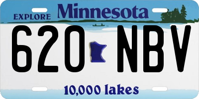 MN license plate 620NBV