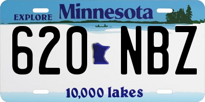 MN license plate 620NBZ