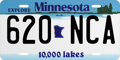 MN license plate 620NCA