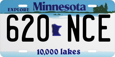 MN license plate 620NCE