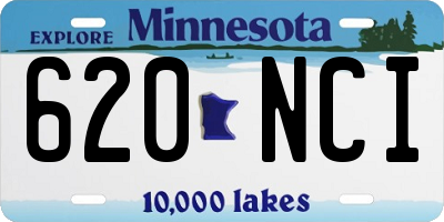 MN license plate 620NCI