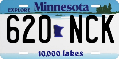 MN license plate 620NCK