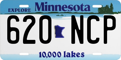MN license plate 620NCP