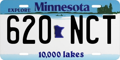 MN license plate 620NCT