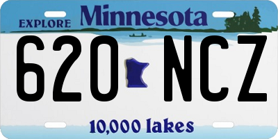 MN license plate 620NCZ