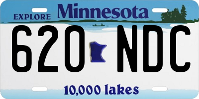 MN license plate 620NDC