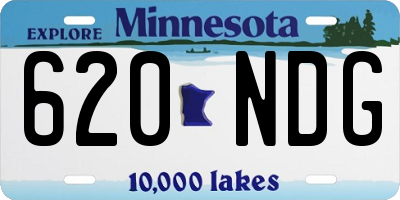 MN license plate 620NDG