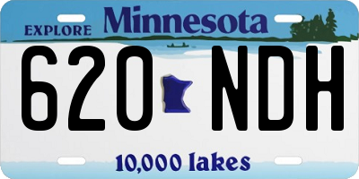 MN license plate 620NDH