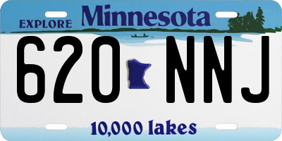 MN license plate 620NNJ