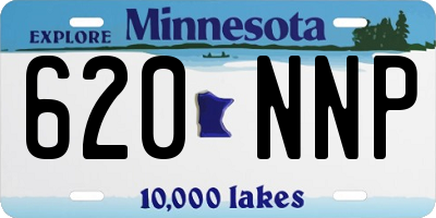 MN license plate 620NNP
