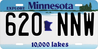 MN license plate 620NNW