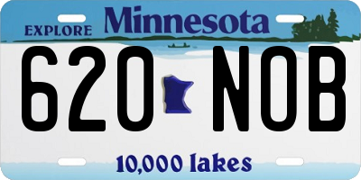 MN license plate 620NOB