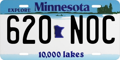 MN license plate 620NOC