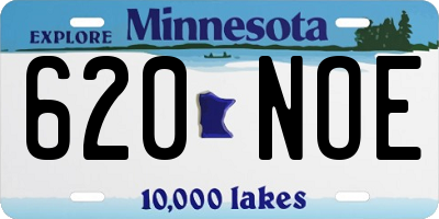 MN license plate 620NOE