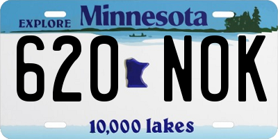 MN license plate 620NOK