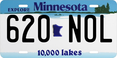 MN license plate 620NOL