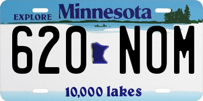 MN license plate 620NOM