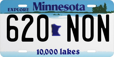 MN license plate 620NON
