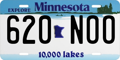 MN license plate 620NOO
