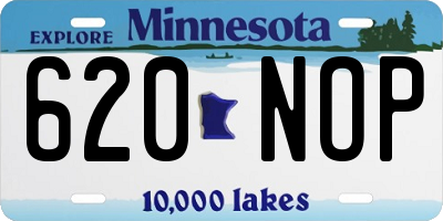 MN license plate 620NOP