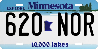 MN license plate 620NOR