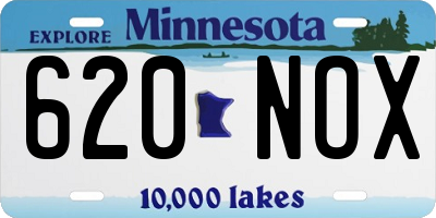 MN license plate 620NOX