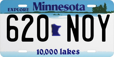 MN license plate 620NOY