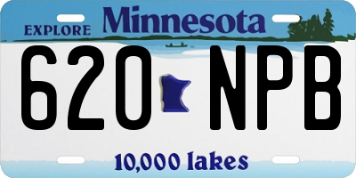 MN license plate 620NPB