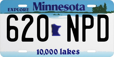 MN license plate 620NPD