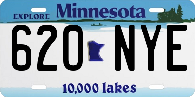 MN license plate 620NYE
