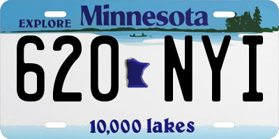MN license plate 620NYI