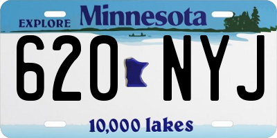 MN license plate 620NYJ