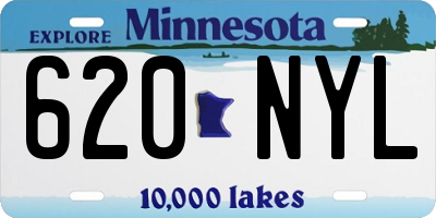 MN license plate 620NYL