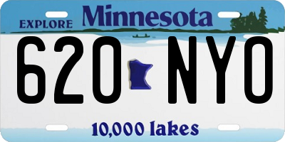 MN license plate 620NYO