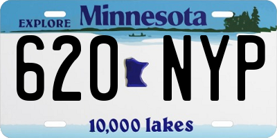 MN license plate 620NYP