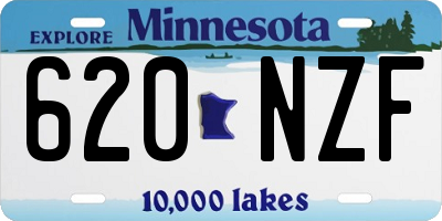 MN license plate 620NZF