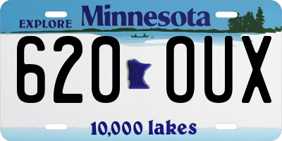 MN license plate 620OUX