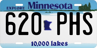 MN license plate 620PHS