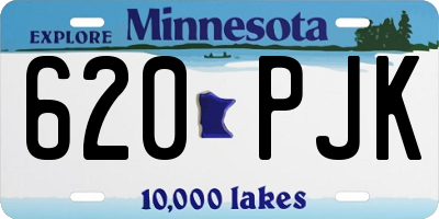 MN license plate 620PJK