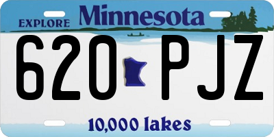 MN license plate 620PJZ