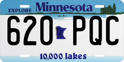 MN license plate 620PQC
