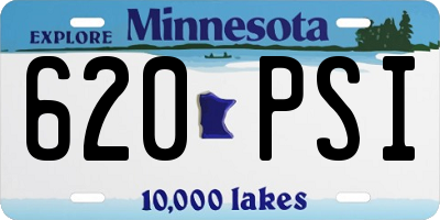 MN license plate 620PSI