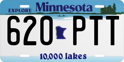 MN license plate 620PTT