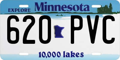 MN license plate 620PVC